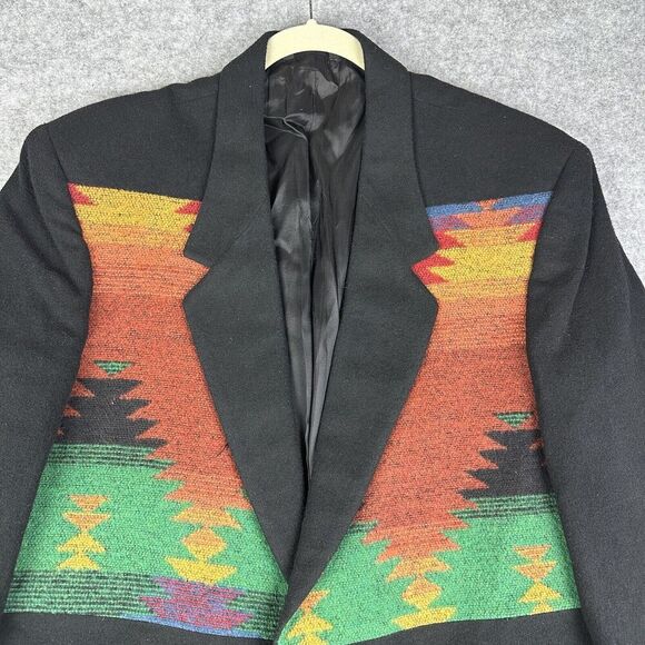 Vintage Falcone Blazer Jacket Mens 50 Southwest Aztec Union USA Made Wool Coat* - Picture 2 of 15
